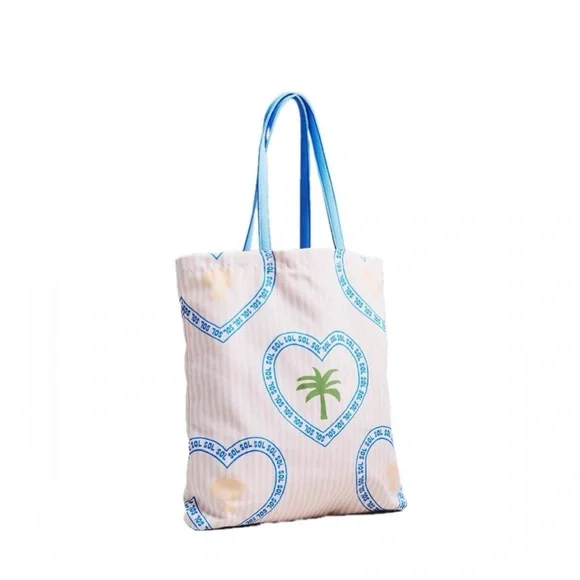 NWT Anthropologie x Celandine Graphic Canvas Tote- Retail: $68 - Picture 1 of 5